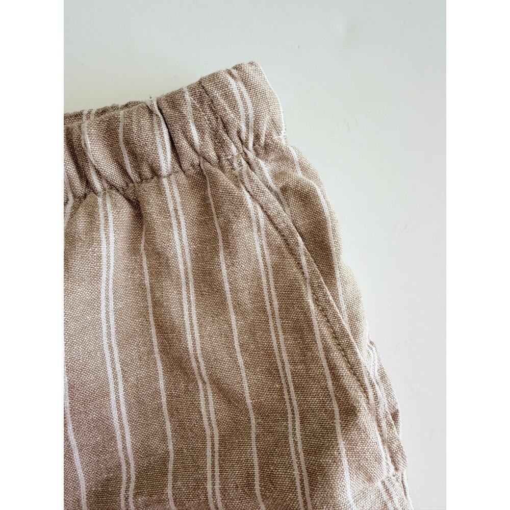 GAP XL Khaki Stripe Linen Easy Shorts with Drawstring - Picture 5 of 12